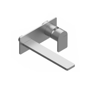 Zazzeri Q316 Wall basin mixer spout 180mm with backplate (Requires handle & body)